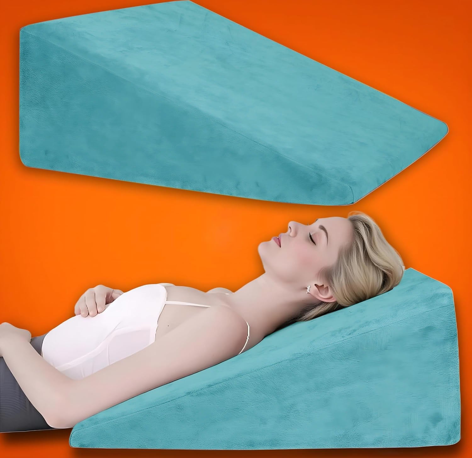 kossto Wedge Cushion | Wedge Pillow Memory Foam for Back Support
