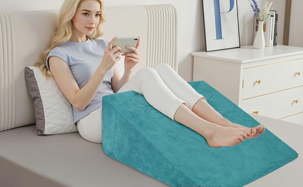 kossto Wedge Cushion | Wedge Pillow Memory Foam for Back Support